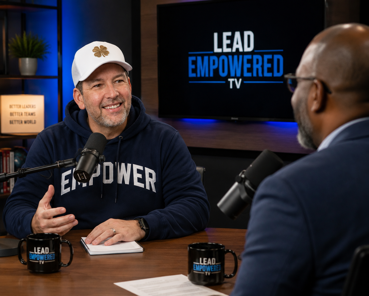 Lead Empowered TV interview in the studio