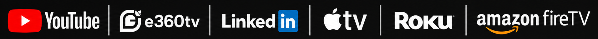 Watch Lead Empowered TV on YouTube, E360TV, LinkedIn, Apple TV, Roku, and Amazon Fire TV